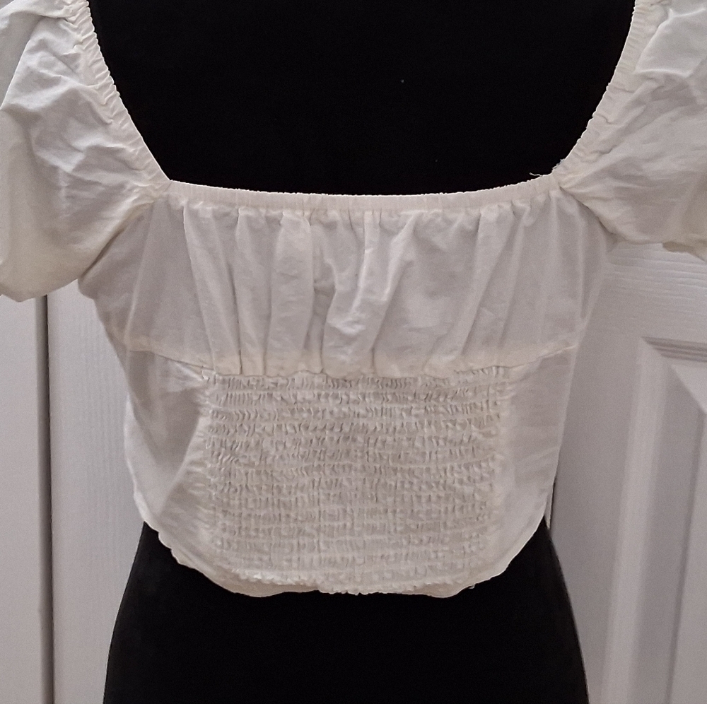 Princess Polly Abe White Crop Top   Size 8 - Picture 5 of 14
